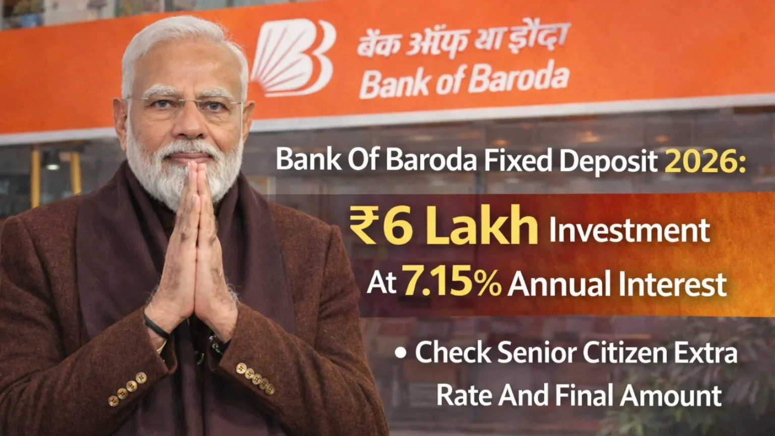 bank of baroda fd 2026, bob fd interest rate, fd return 6 lakh, fixed deposit india 2026, senior citizen fd benefits, safe investment india, bank fd interest rates, tax saving fd india, guaranteed return investment, finance news india, savings plan india