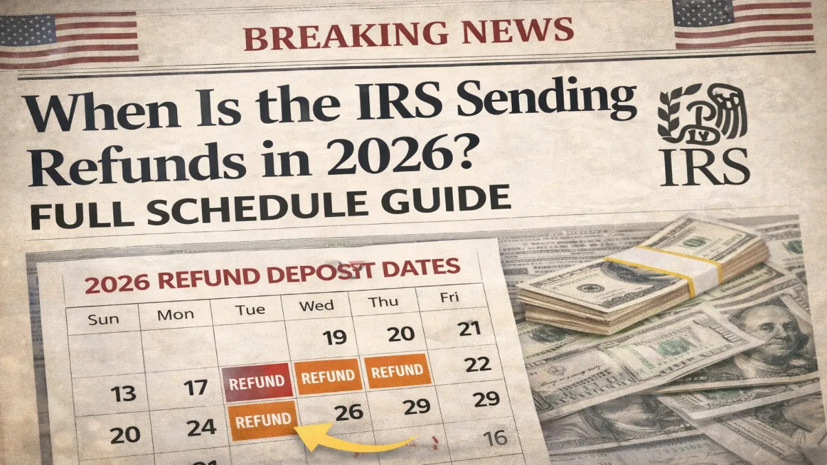 IRS Refund 2026, IRS Refund Schedule 2026, When Will IRS Send Refunds, IRS Payment Dates, Tax Refund 2026, IRS Direct Deposit, IRS Refund Status, Where's My Refund, US Tax News